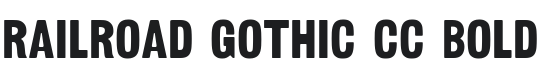 Railroad Gothic CC Font Preview