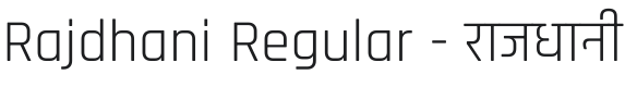 Rajdhani Font Preview