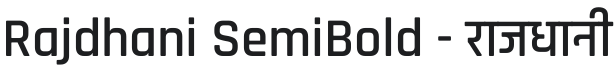 Rajdhani SemiBold Font Preview