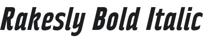 Rakesly Bold Italic Font Preview