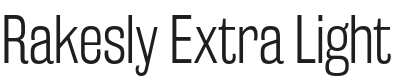 Rakesly Extra Light Font Preview