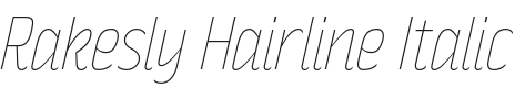 Rakesly Hairline Italic Font Preview
