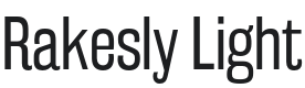 Rakesly Light Font Preview