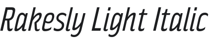 Rakesly Light Italic Font Preview