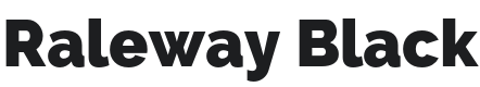 Raleway Black Font Preview