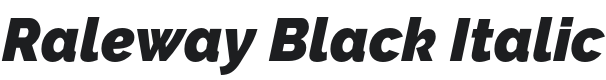 Raleway Black Italic Font Preview