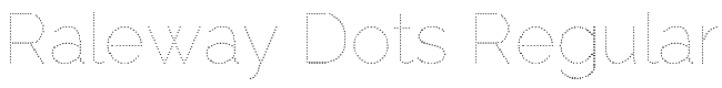 Raleway Dots Font Preview