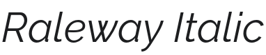 Raleway Italic Font Preview