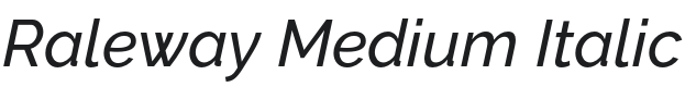 Raleway Medium Italic Font Preview
