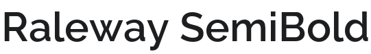 Raleway SemiBold Font Preview