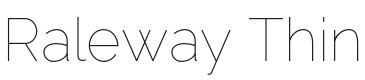 Raleway Thin Font Preview