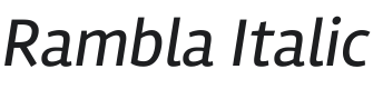 Rambla Italic Font Preview