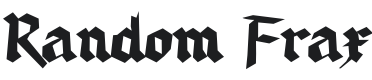 Random Frax Font Preview
