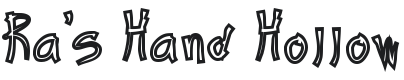 Ra's Hand Hollow Font Preview