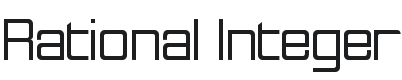 Rational Integer Font Preview