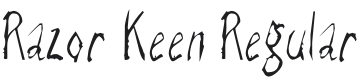Razor Keen Font Preview