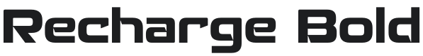 Recharge Font Preview