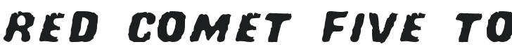 Red Comet Five to Mars Font Preview