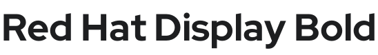 Red Hat Display Bold Font Preview