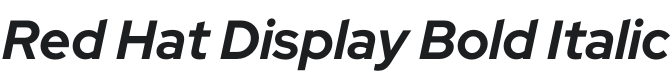 Red Hat Display Bold Italic Font Preview