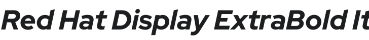 Red Hat Display ExtraBold Italic Font Preview