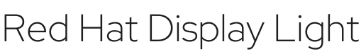 Red Hat Display Light Font Preview