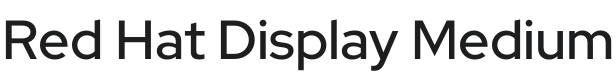 Red Hat Display Medium Font Preview