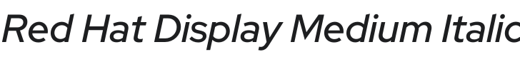 Red Hat Display Medium Italic Font Preview