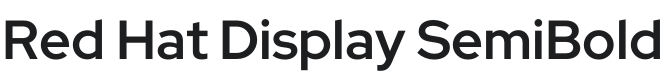 Red Hat Display SemiBold Font Preview