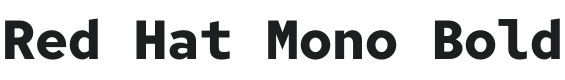 Red Hat Mono Bold Font Preview