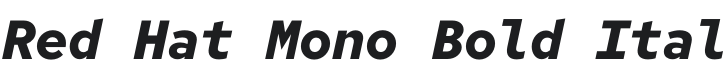 Red Hat Mono Bold Italic Font Preview