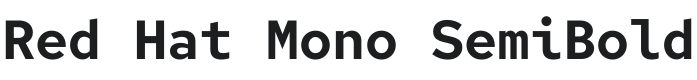 Red Hat Mono SemiBold Font Preview