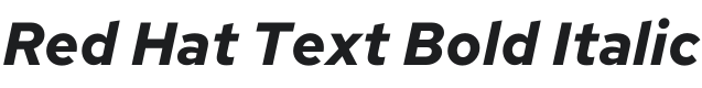 Red Hat Text Bold Italic Font Preview