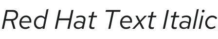 Red Hat Text Italic Font Preview