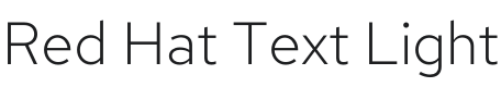 Red Hat Text Light Font Preview