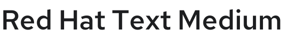 Red Hat Text Medium Font Preview
