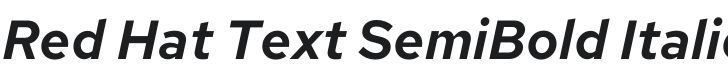 Red Hat Text SemiBold Italic Font Preview