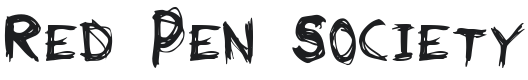 Red Pen Society Font Preview