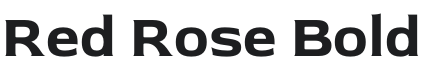 Red Rose Bold Font Preview