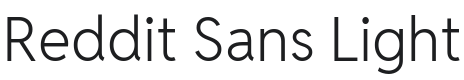 Reddit Sans Light Font Preview