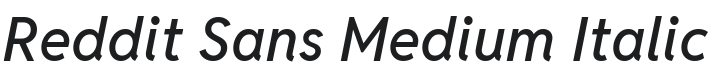 Reddit Sans Medium Italic Font Preview