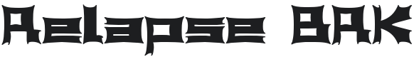 Relapse Font Preview
