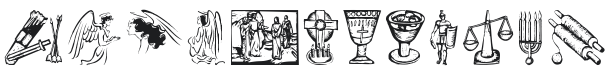 Religious Symbols Font Preview