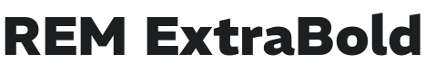 REM ExtraBold Font Preview