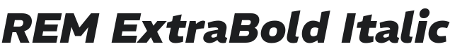 REM ExtraBold Italic Font Preview