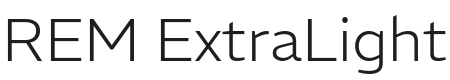 REM ExtraLight Font Preview