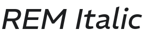 REM Italic Font Preview