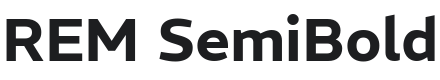 REM SemiBold Font Preview