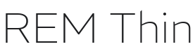 REM Thin Font Preview