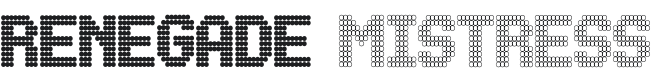 Renegade Mistress Font Preview